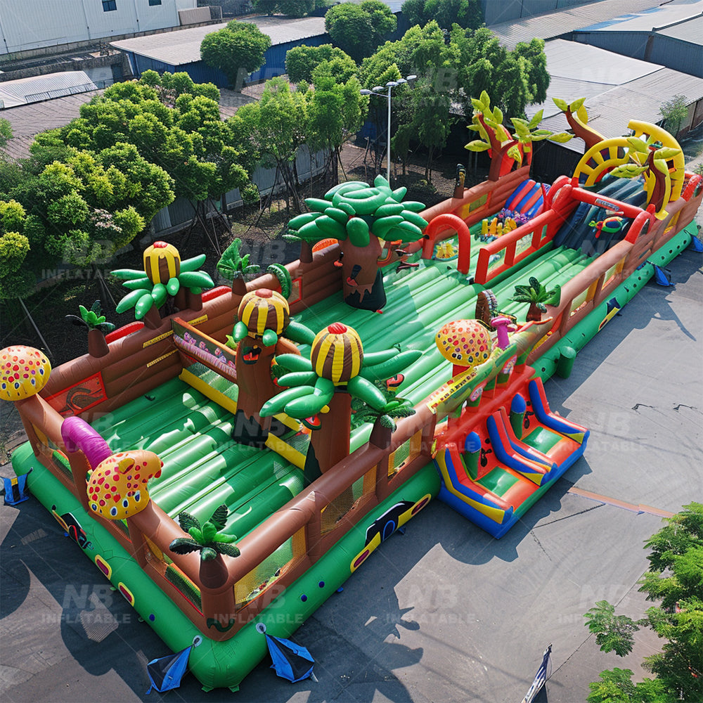 NB-OB052 Giant indoor inflatable playground equipment custom blow up theme park for sale inflatable adult bouncy castle