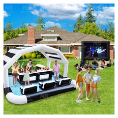 NB-PB021 Backyard Ultimate Inflatable Floating Pool Bar Adults Party Swimming Pool Pub House Event Beach Cabana Inflatable Pool Bar Tent With Screen