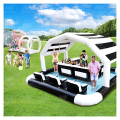 NB-PB022 Customizable Outdoor Inflatable Pool Bar Tent New Design for Backyard Parties With Inflatable Bubble House