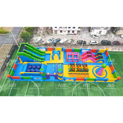 NB-OB057 Outdoor Giant Inflatable Big Bounce Theme Outdoor Park Playground Inflatable castle slide combo Inflatable obstacle course