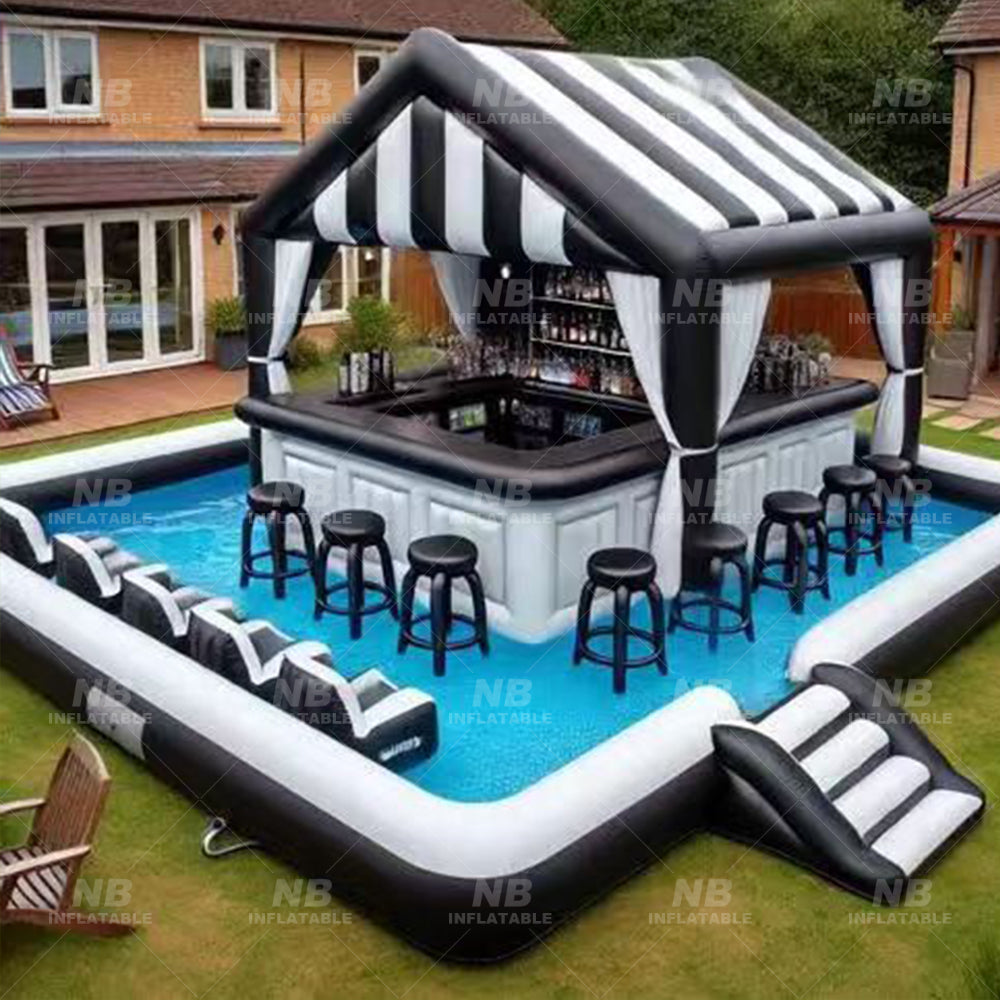 NB-PB009 Factory customized pvc inflatable pool bars inflatable bar pool