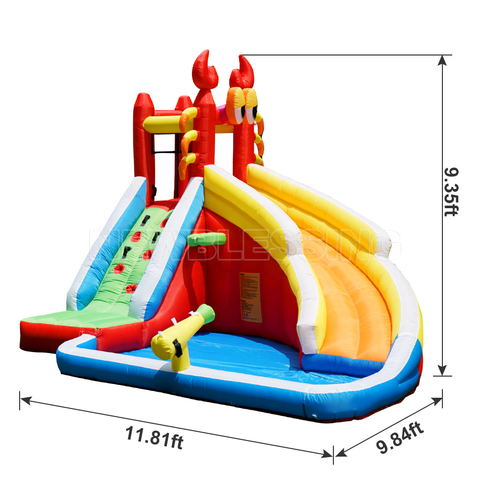 NB-HL008 Bodyguard Bounce House Castle For Sale Toy Swimming Pool Amusement Park Custom Small Slide