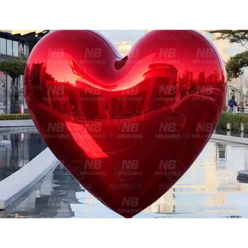 NB-MB012 Inflatable Mirror Heart Shaped Balloon Festival Event Decor Inflatable Huge Mirror Balloons for Party Wedding Decoration