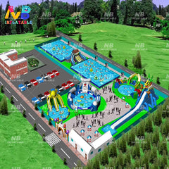 NB-LW012 Outdoor large inflatable water park inflatable amusement water park colorful inflatable water park