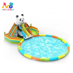 NB-LW019 Large Ocean Theme Shark Water Play Equipment Park Inflatable Playground Outdoor Water Slide with Pool