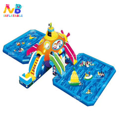 NB-LW024 Commercial Floating Inflatable Water Slide Inflatable Water Games Aqua Park With Swimming Pool