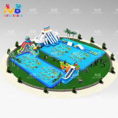 NB-LW002 Commercial kids inflatable amusement park pvc jumping inflatable water amusement park games theme land park