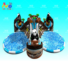 NB-LW038 New design kids pool play water games water play equipment playground water slide