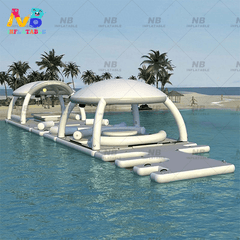 NB-WG029 Inflatable Floating Platform Water Entertainment Equipment Inflatable Water Leisure Platform Dock Inflatable Floating Island