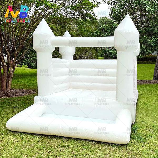 NB-WH003 Wedding Party Event Bounce House White Jumping Bouncer With Slide For Commercial Rental Bouncer Inflatable