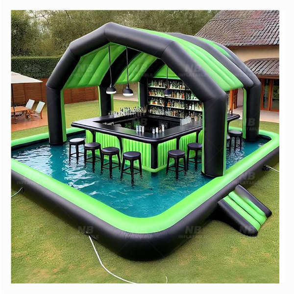 NB-PB023 Backyard Inflatable Pool bar New Design Inflatable bar Pool Sofa Inflatable Pool bar for Party Time