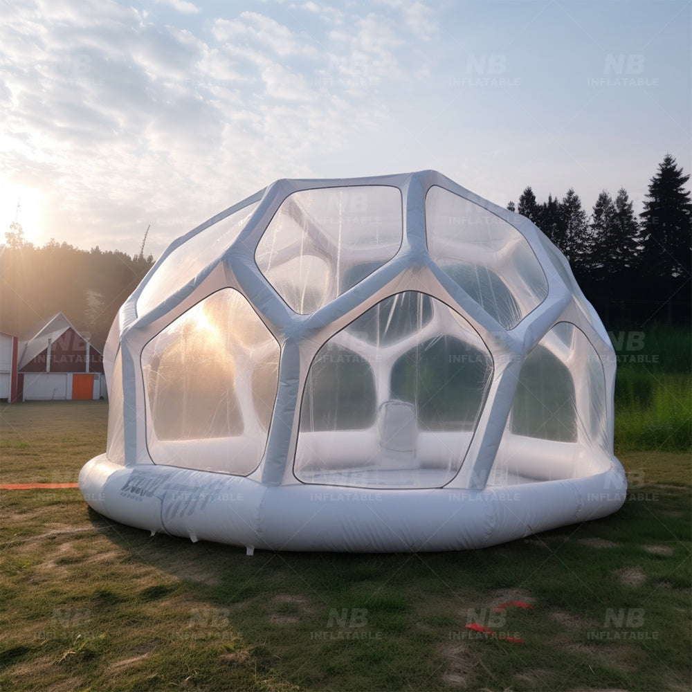 NB-TE041 Inflatable Transparent PVC Crystal Igloo Dome Tent Luxury Glamping Bubble Houses for Parties and Events Balloon Style