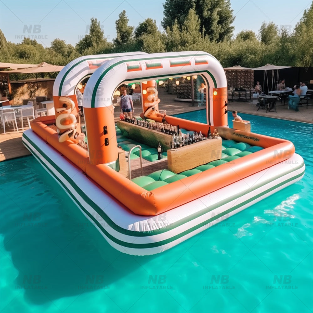 NB-PB017 Inflatable Pool Bars Inflatable Swimming Pool Models With Inflatable Bars For Pool Parties