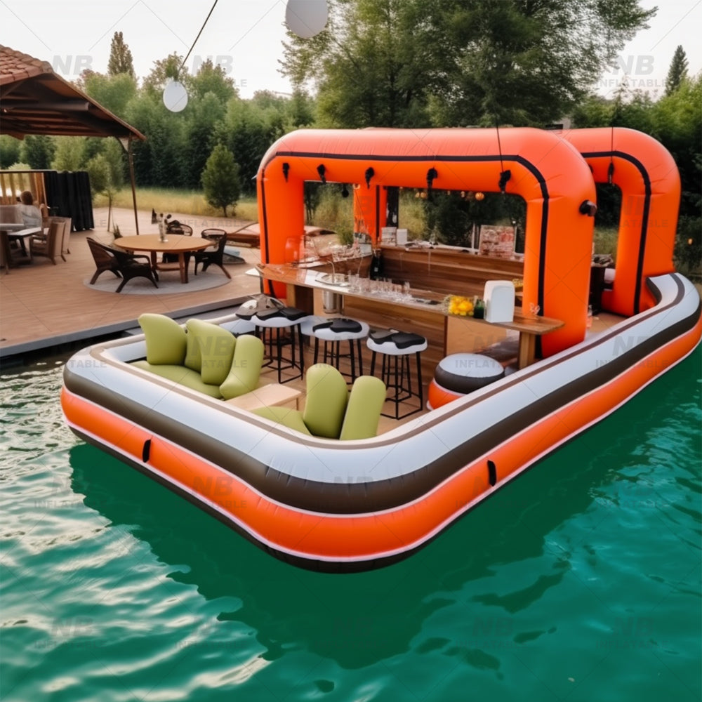 NB-PB015 Inflatable floating pool bar swimming pool water bar inflatable pool bar