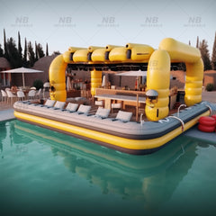 NB-PB015 Inflatable floating pool bar swimming pool water bar inflatable pool bar