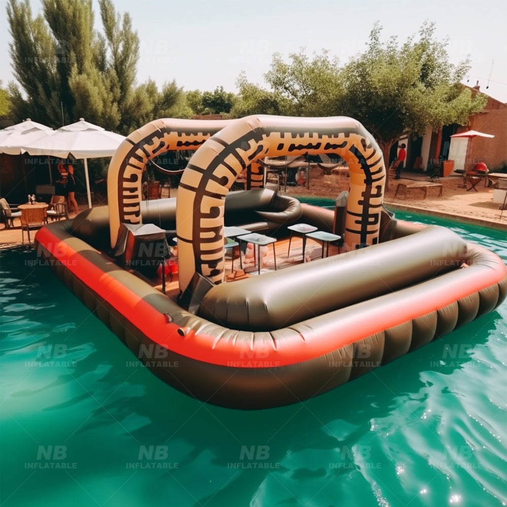 NB-PB015 Inflatable floating pool bar swimming pool water bar inflatable pool bar