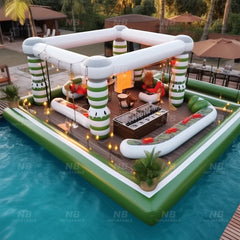 NB-PB015 Inflatable floating pool bar swimming pool water bar inflatable pool bar