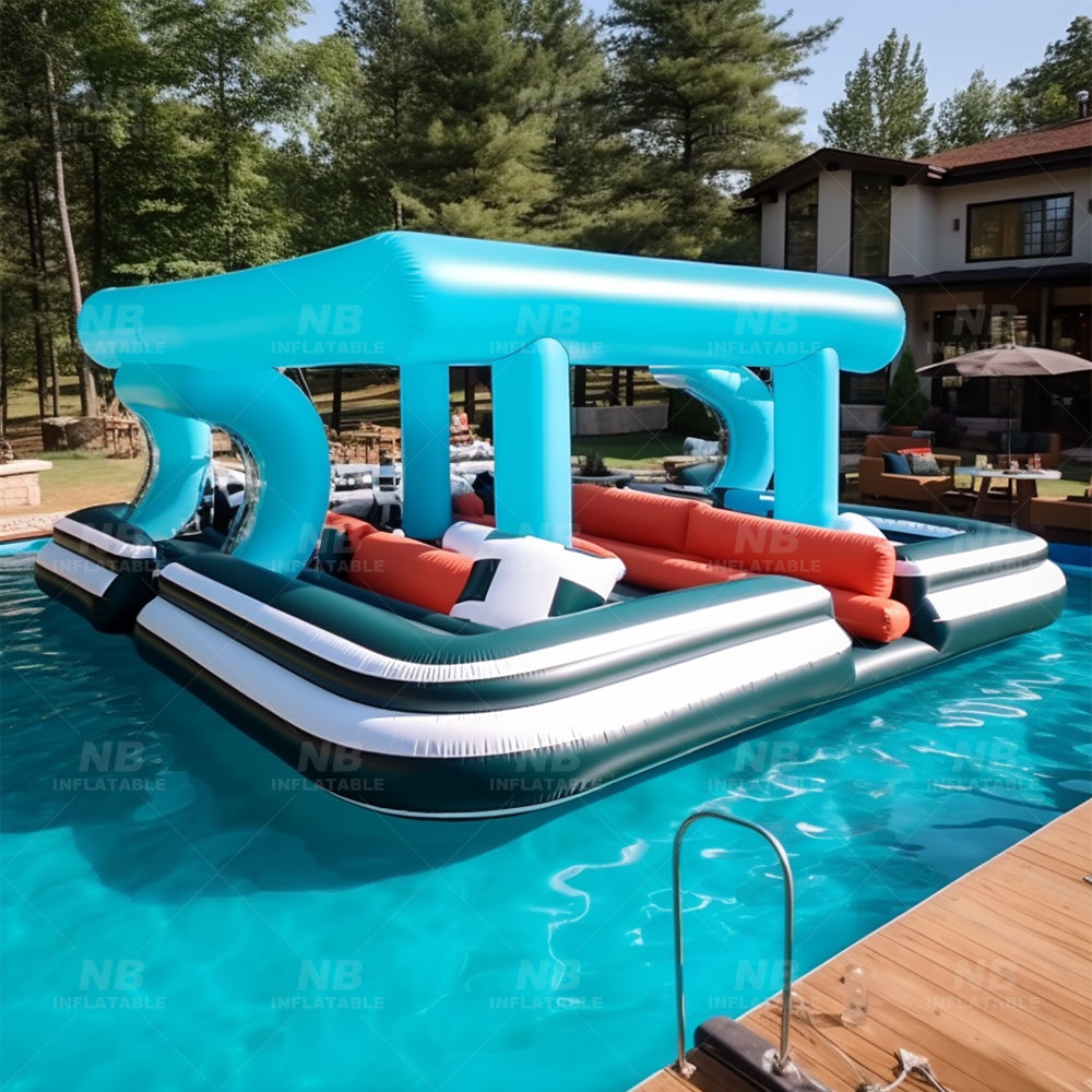 NB-PB015 Inflatable floating pool bar swimming pool water bar inflatable pool bar