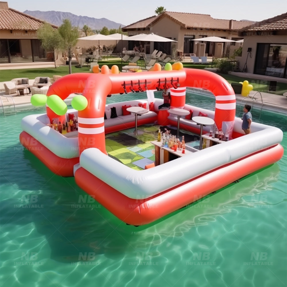 NB-PB017 Inflatable Pool Bars Inflatable Swimming Pool Models With Inflatable Bars For Pool Parties