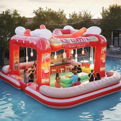 NB-PB012 Factory customized high quality outdoor leisure and entertainment inflatable pool bar with tent suitable for a variety of scenes