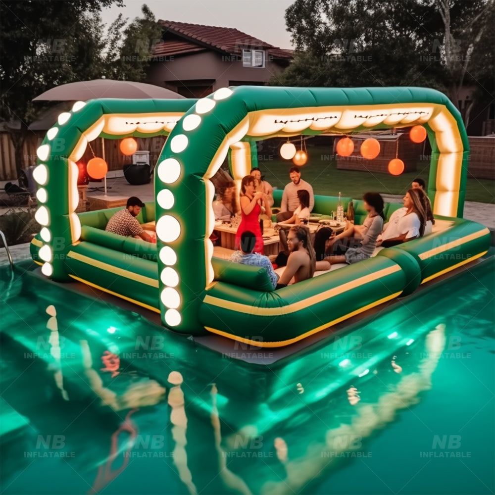 NB-PB012 Factory customized high quality outdoor leisure and entertainment inflatable pool bar with tent suitable for a variety of scenes