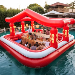 NB-PB011 Inflatable floating pool bar swimming pool water bar inflatable pool bar