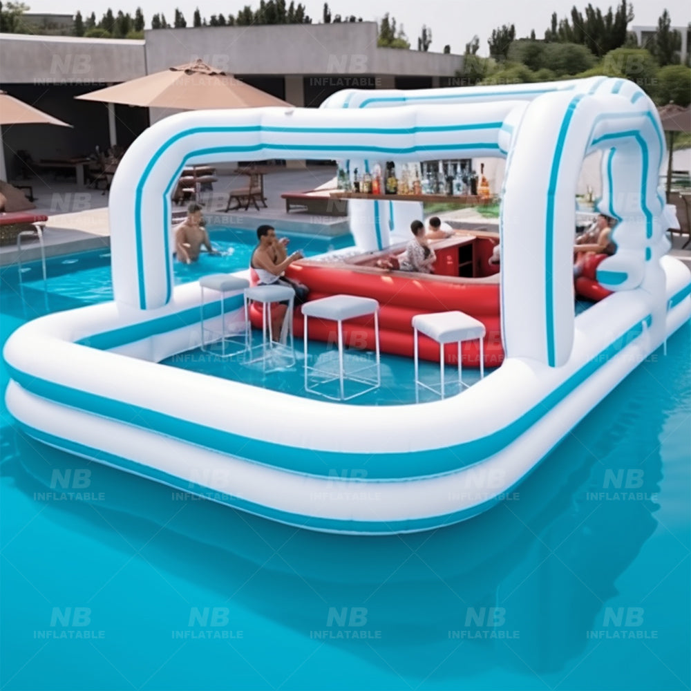 NB-PB011 Inflatable floating pool bar swimming pool water bar inflatable pool bar