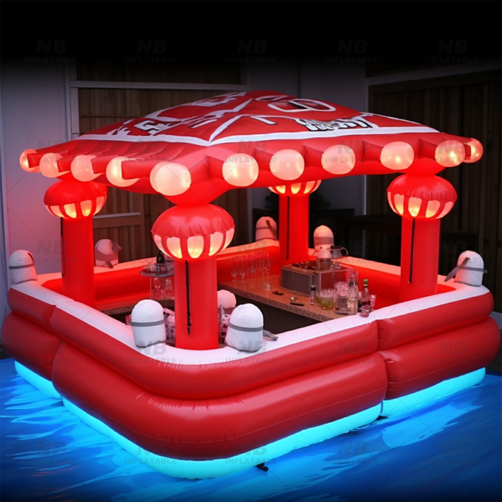 NB-PB011 Inflatable floating pool bar swimming pool water bar inflatable pool bar