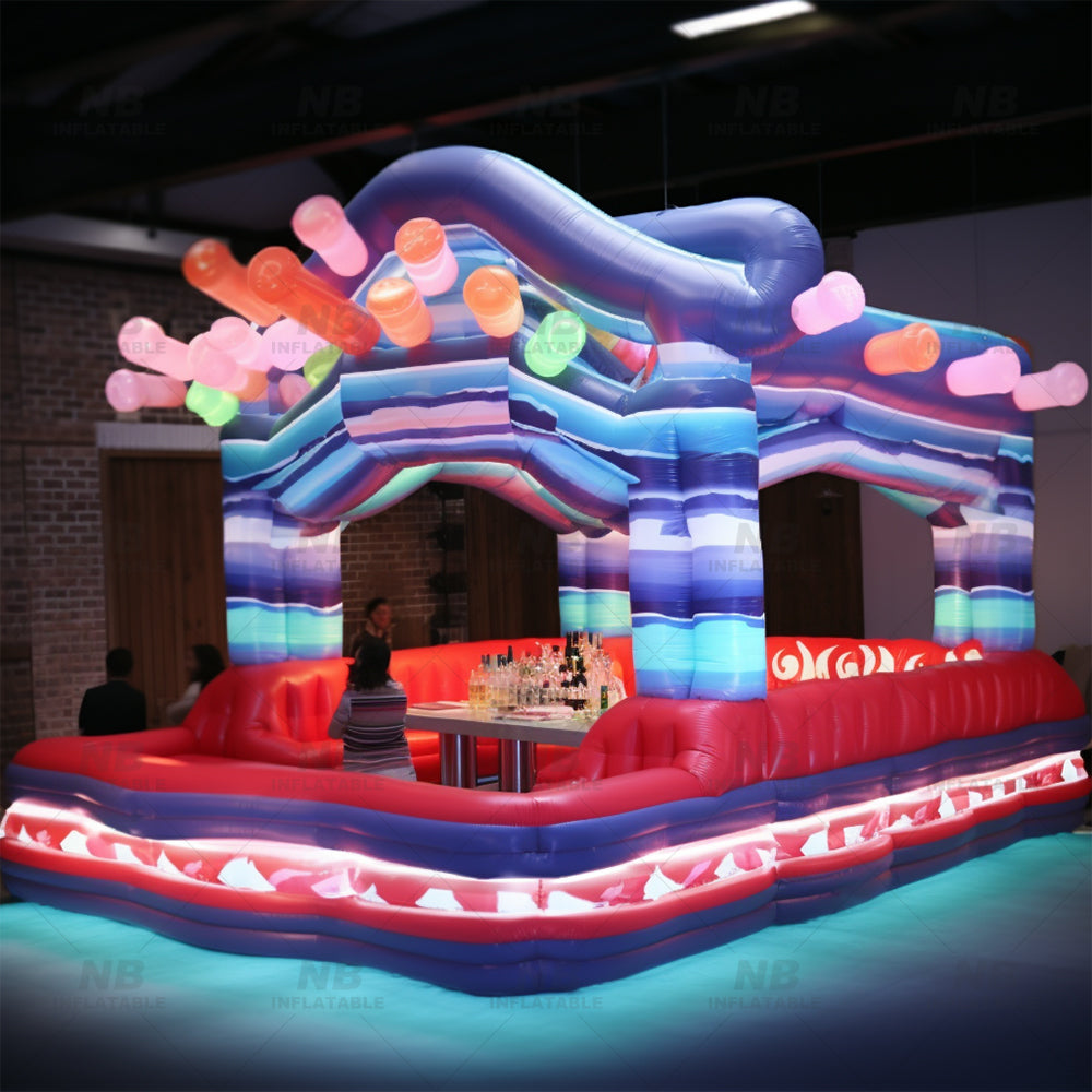 NB-PB010 New arrival custom PVC luxury water family parties inflatable floating pool with bar