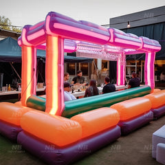 NB-PB010 New arrival custom PVC luxury water family parties inflatable floating pool with bar