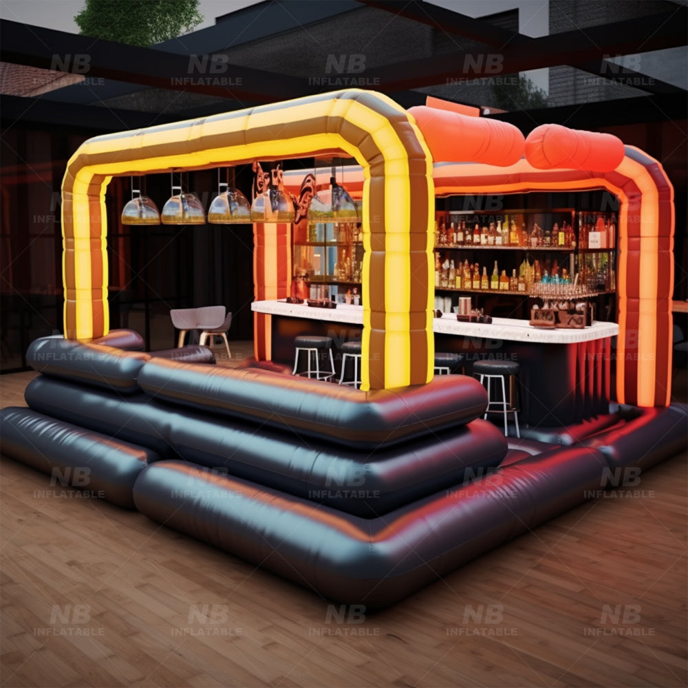 NB-PB010 New arrival custom PVC luxury water family parties inflatable floating pool with bar