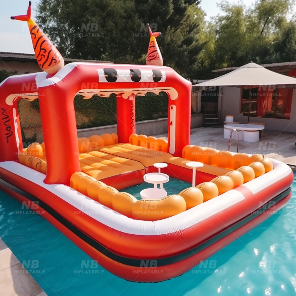 NB-PB014 Large Superior design Inflatable New Bar leisure platform party bar Inflatable  new design water swimming pool pub bar