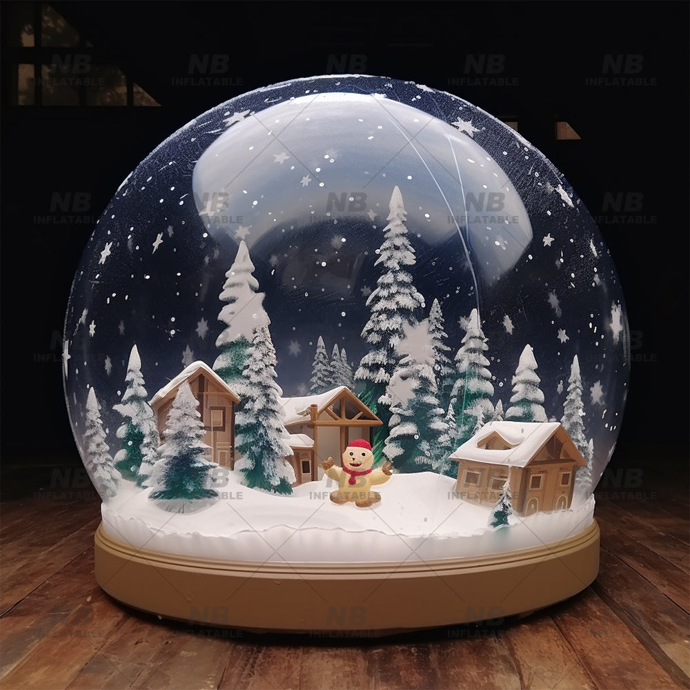 NB-TE045 Commercial Customized Inflatable Snow Globe With Blowing Giant Snowglobe For Party Christmas Decorations Camping