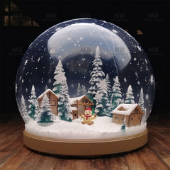 NB-TE045 Commercial Customized Inflatable Snow Globe With Blowing Giant Snowglobe For Party Christmas Decorations Camping